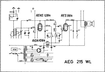 AEG 215WL schematic circuit diagram