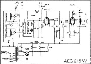 AEG 216W schematic circuit diagram