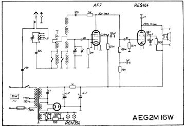 AEG 2M16W schematic circuit diagram