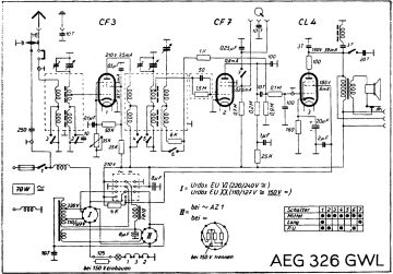AEG 326GW schematic circuit diagram