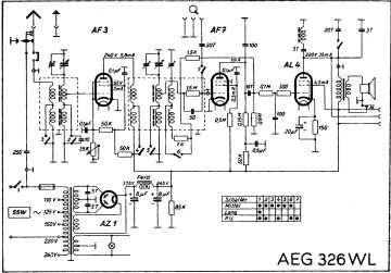 AEG 326W schematic circuit diagram