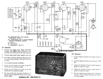 Addison 63 schematic circuit diagram