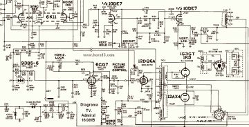 Admiral 16G9 schematic circuit diagram