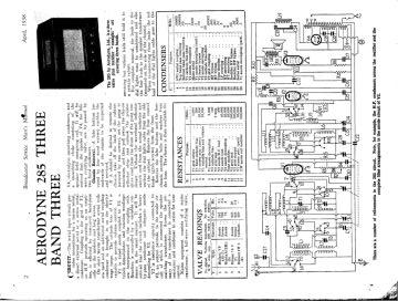 Aerodyne 285 schematic circuit diagram