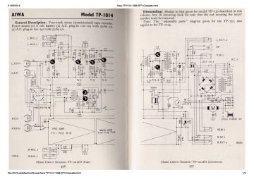 Aiwa TP1014 schematic circuit diagram