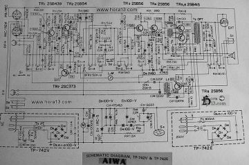Aiwa TP742E schematic circuit diagram