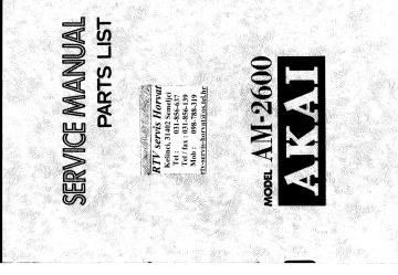 Original Service Manual Akai Quartz sintetizadores sintonizador at-56/l 
