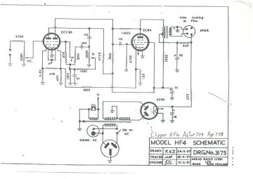 Astor 709 schematic circuit diagram