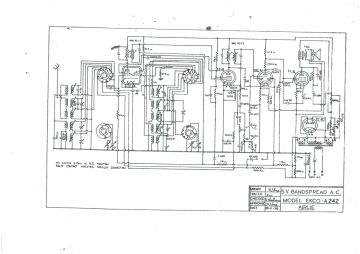 Ekco A242 schematic circuit diagram