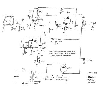 Alamo Fiesta schematic circuit diagram