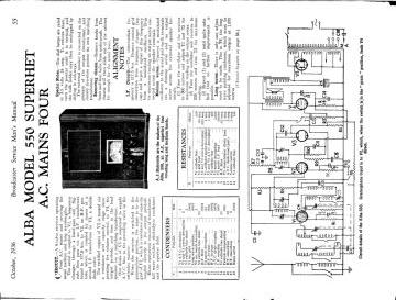 Alba 550 schematic circuit diagram