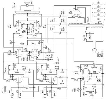 Ampeg M15 schematic circuit diagram