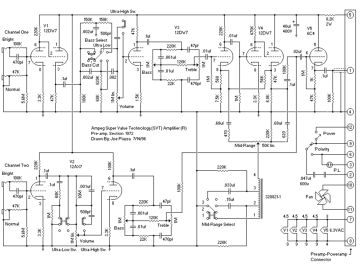 Ampeg SVT schematic circuit diagram