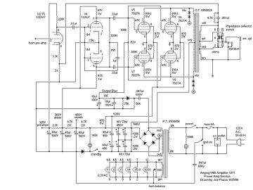 Ampeg V4B schematic circuit diagram