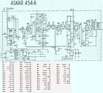 Askar 454A schematic circuit diagram