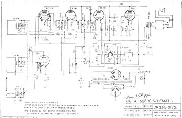 Astor 606RG schematic circuit diagram