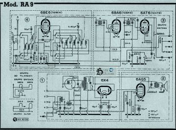 Autoradio RA9 schematic circuit diagram