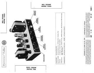 Bell 2200 schematic circuit diagram