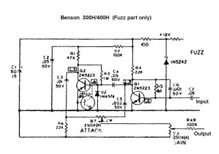 Benson 300H schematic circuit diagram