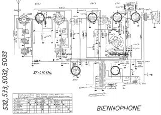 Biennophone 533 schematic circuit diagram