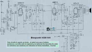 Blaupunkt 4GW646 schematic circuit diagram