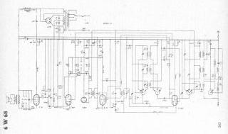 Blaupunkt 6W68 schematic circuit diagram