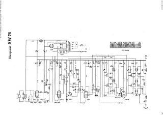 Blaupunkt 6W78 schematic circuit diagram