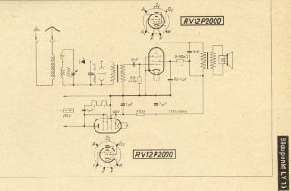 Blaupunkt LV15 schematic circuit diagram