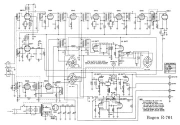 Bogen R701 schematic circuit diagram