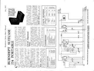 Burndept 274 schematic circuit diagram