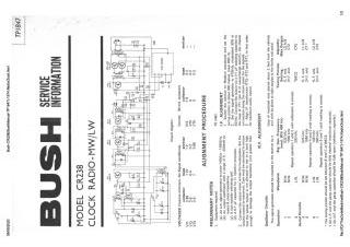 Bush CR238 schematic circuit diagram