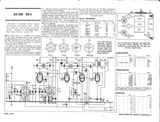 Bush SB4 schematic circuit diagram