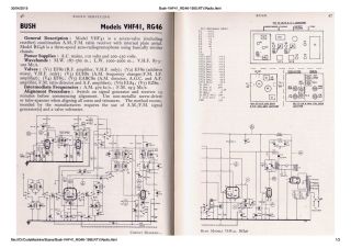 Bush VHF41 schematic circuit diagram