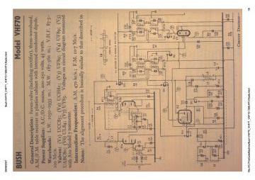 Bush VHF72 schematic circuit diagram