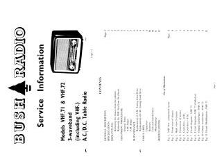 Bush VHF72 schematic circuit diagram