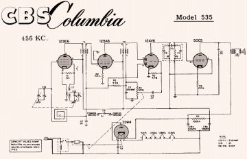Columbia 535 schematic circuit diagram