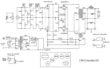 Columbia 951 schematic circuit diagram