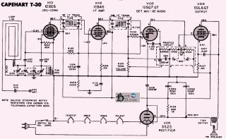 Capehart T30 schematic circuit diagram