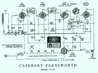 Capehart T54 schematic circuit diagram