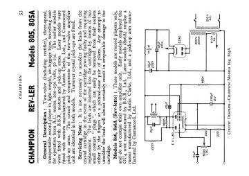 Champion 805A schematic circuit diagram