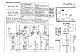Cossor 33 schematic circuit diagram