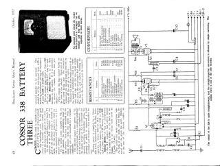 Cossor 338 schematic circuit diagram