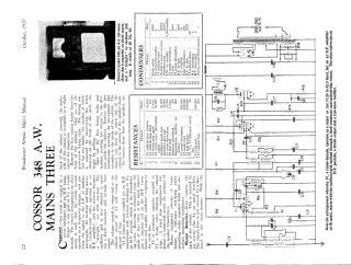 Cossor 348 schematic circuit diagram