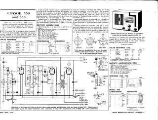 Cossor 350 schematic circuit diagram