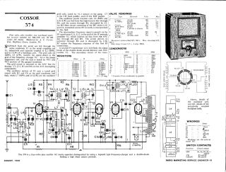 Cossor 374 schematic circuit diagram