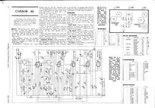 Cossor 46 schematic circuit diagram