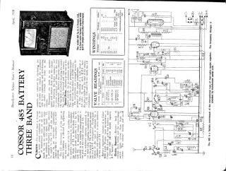 Cossor 485 schematic circuit diagram