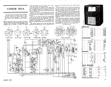 Cossor 583A schematic circuit diagram