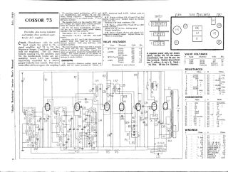 Cossor 73 schematic circuit diagram