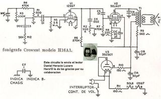 Crescent H16A1 schematic circuit diagram